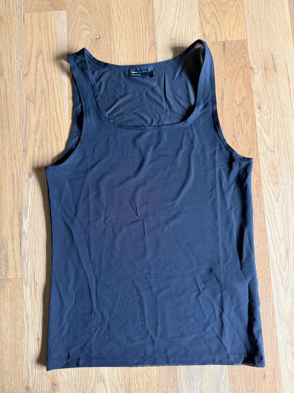 ASOS Men’s Mesh Black Stretch Square Neck Tank